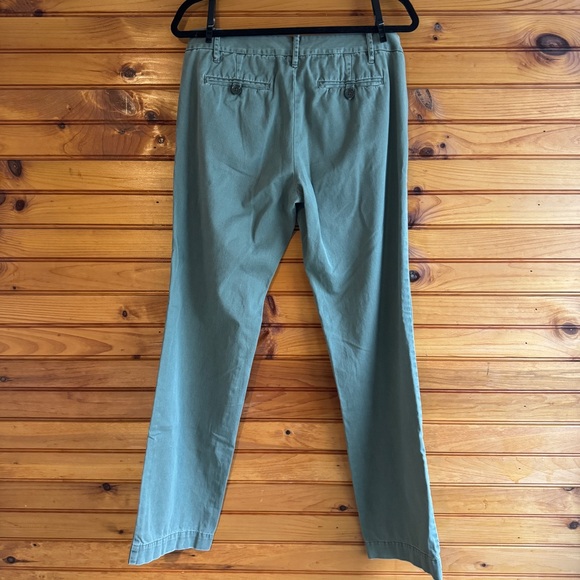 Anthropologie Paperboy Sage Green Straight Leg Pants 8 | Quiet Luxury Minimal - Picture 5 of 17